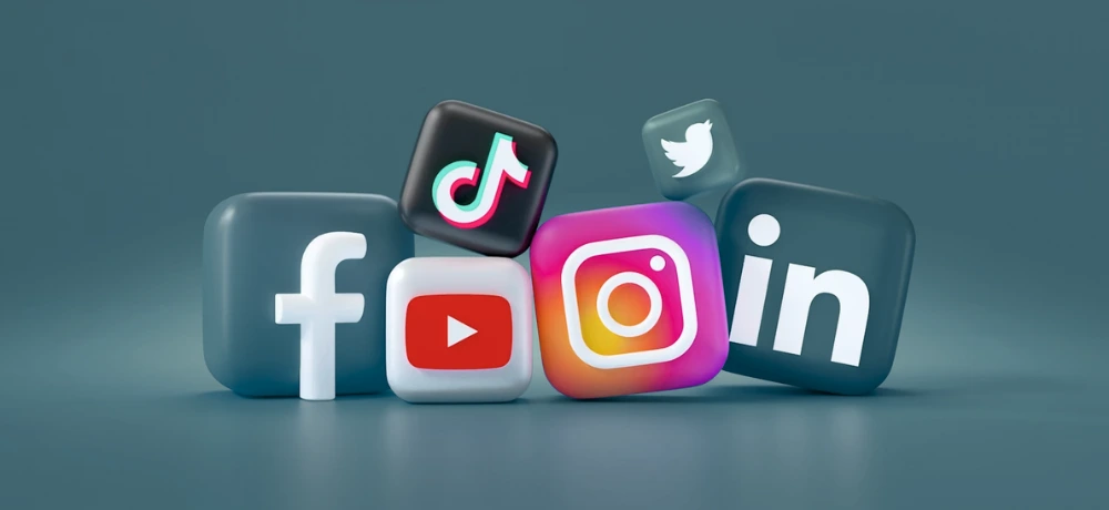 3D social icons